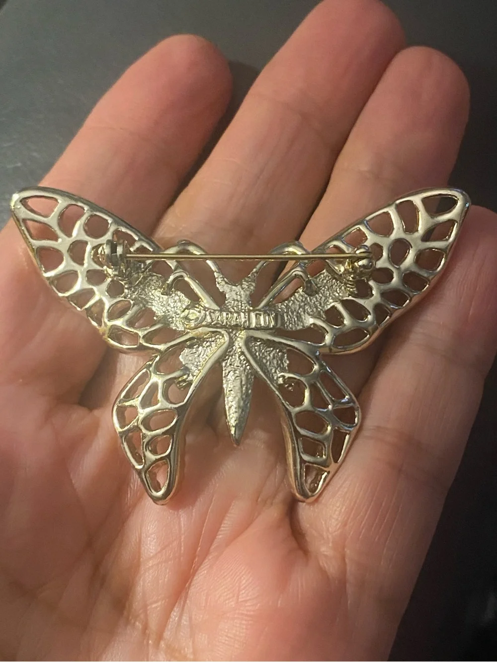Lot of 2 Vintage Butterfly Brooch Gold Tone Torino & Silver Tone Sarah Coventry